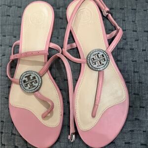 438 - NEW (no box) Tory Burch Pink Strappy Sandals size 7M